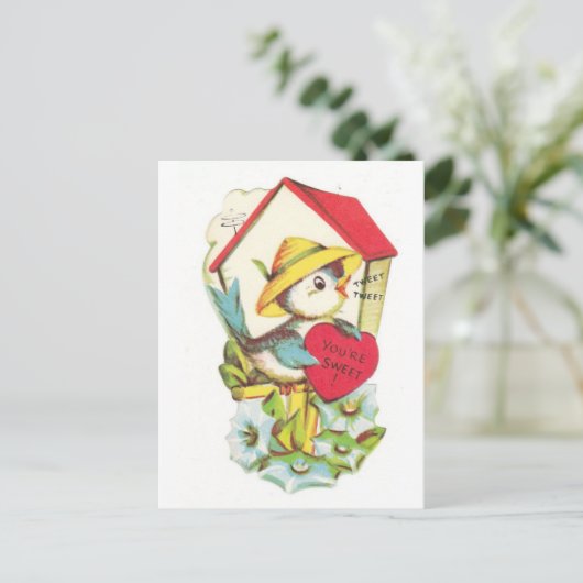 Valentijn Bird House Feestdagenkaart (Staand voorkant)