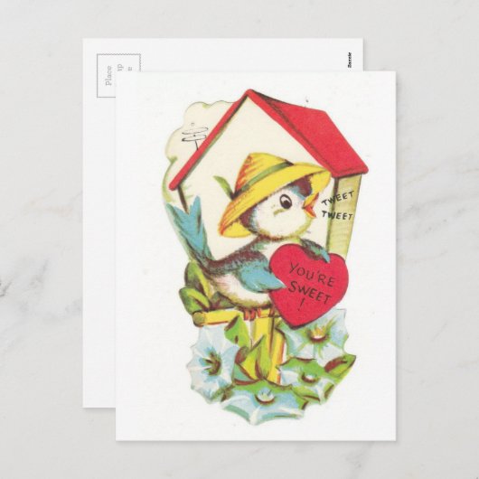  Valentijn Bird House Feestdagenkaart (Voorkant / Achterkant)