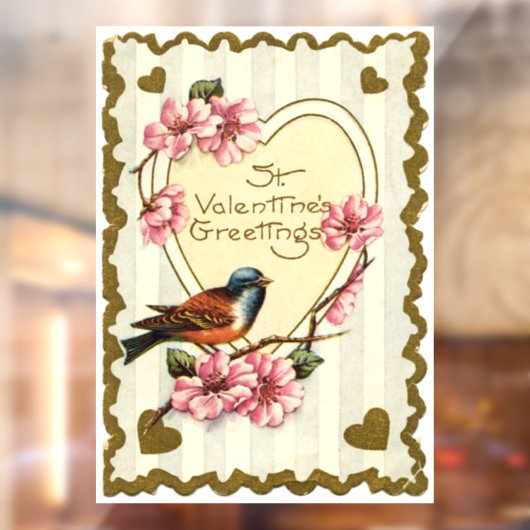 Valentijn Bird Window Cling Raamsticker (Vel 2)