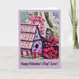 Valentijn Birdhouse Stilleven Feestdagen Kaart