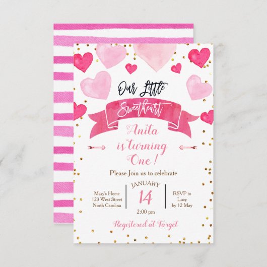 Valentijn Birthday Onze kleine schatje Kaart (Voorkant / Achterkant)