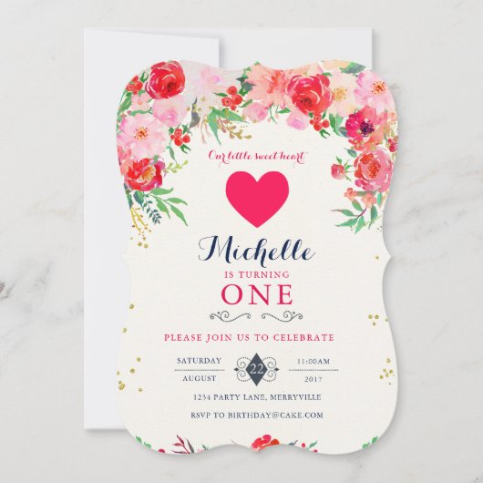 Valentijn Birthday Uitnodiging (Voorkant)