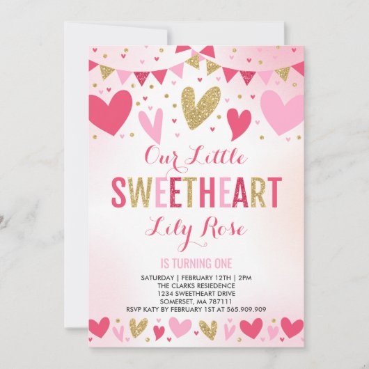 Valentijn Birthday Uitnodiging Lieverd Dag (Voorkant)