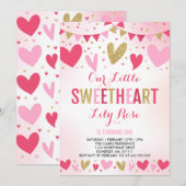 Valentijn Birthday Uitnodiging Lieverd Dag (Voorkant / Achterkant)