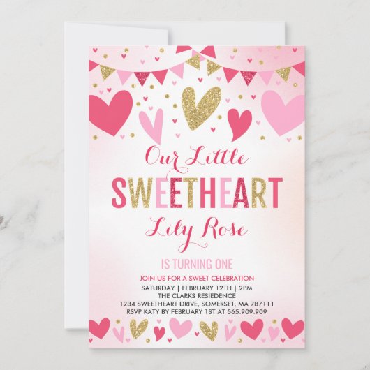 Valentijn Birthday Uitnodiging Lieverd Dag (Voorkant)