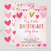 Valentijn Birthday Uitnodiging Lieverd Dag (Voorkant / Achterkant)