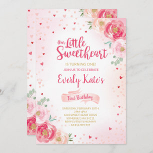 Valentijn Birthday Uitnodiging Lieverd Roze Gold