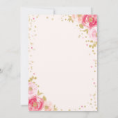 Valentijn Birthday Uitnodiging Lieverd Roze Gold (Achterkant)