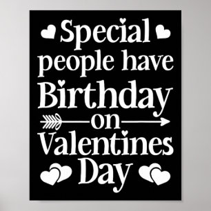 Valentijn Birthday Women Girls, geboren op Valenti Poster