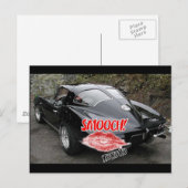 Valentijn Black Split Window Corvette Classic Feestdagenkaart (Voorkant / Achterkant)