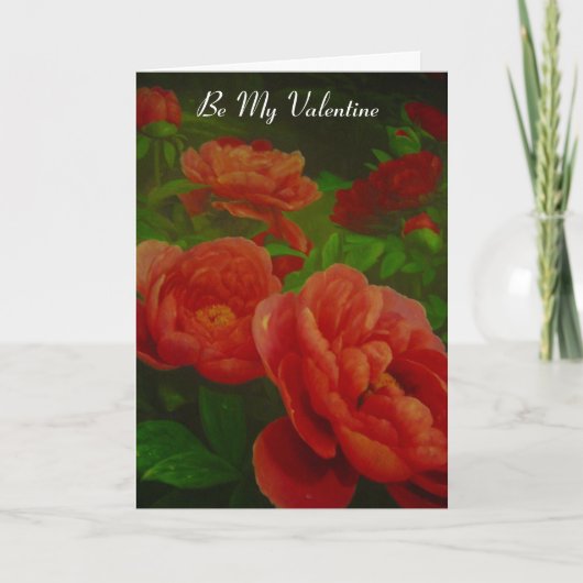 valentijn bloemen feestdagen kaart (Voorkant)