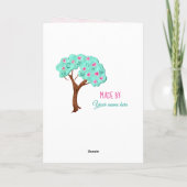 Valentijn Bloesems Schattige CUSTOM GROET Feestdagen Kaart (Achterkant)