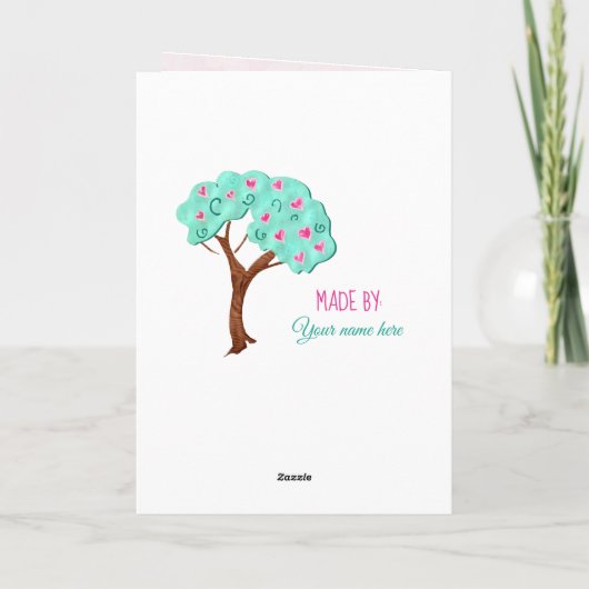 Valentijn Bloesems Schattige CUSTOM GROET Feestdagen Kaart (Achterkant)