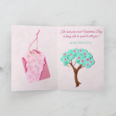 Valentijn Bloesems Schattige CUSTOM GROET Feestdagen Kaart (Binnen)