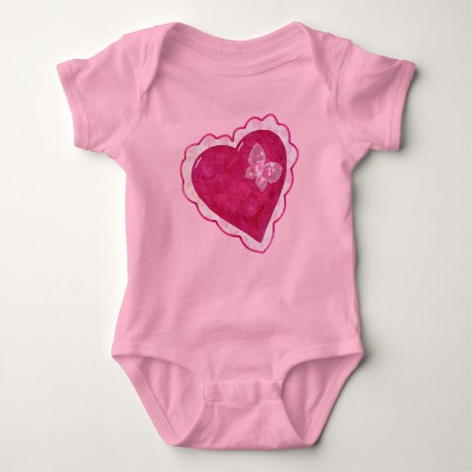 Valentijn Bloesems Schattige Mixed Media Romper (Voorkant)