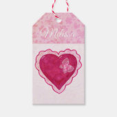 Valentijn Blossoms Schattige VERJAARDAG VAKANTIE Cadeaulabel (Voorkant)