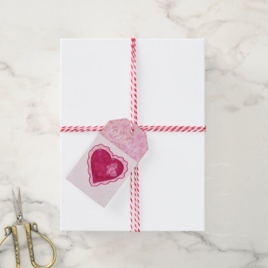 Valentijn Blossoms Schattige VERJAARDAG VAKANTIE Cadeaulabel (Met Touw)