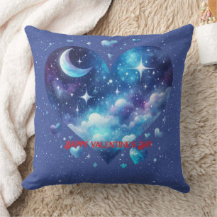Valentijn Blue Heart Sterren Constellaties Kussen