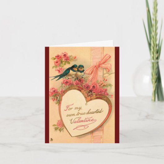 Valentijn Bluebird Kaart (Voorkant)