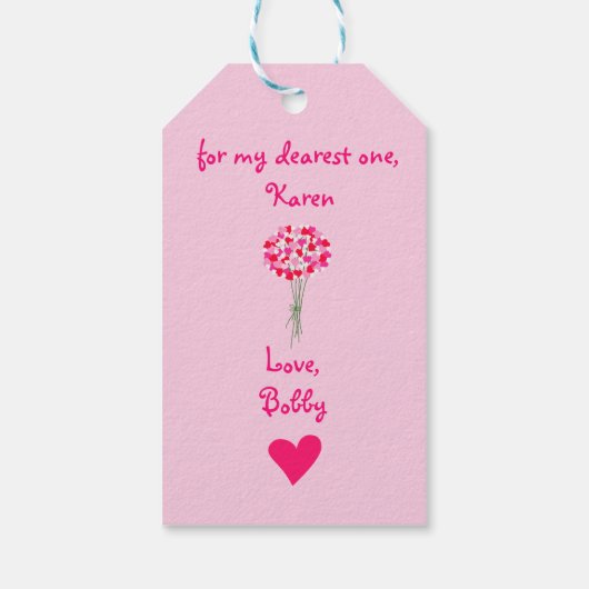 Valentijn Boeket van Love Flowers Cadeaulabel (Achterkant)