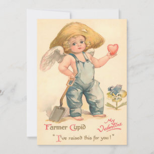  Valentijn boer Cupid Flat Card Feestdagenkaart