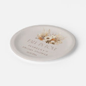 Valentijn Boho Bloemen Bruidsfeest Papieren Bordje (Gekanteld)