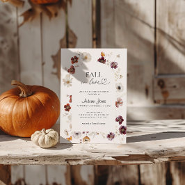 Valentijn Boho Herfst Bruiloftsshower Bloemboog Kaart