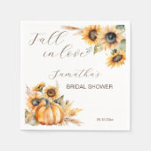 Valentijn boho pompoen zonnebloemen servies servet (Voorkant)