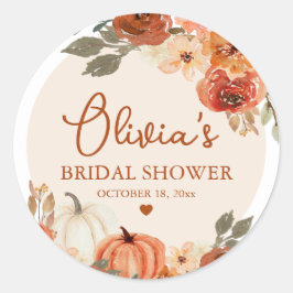 Valentijn Boho Terracotta Pompoen Bruidsdiner Ronde Sticker