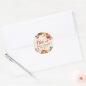Valentijn Boho Terracotta Pompoen Bruidsdiner Ronde Sticker (Envelop)
