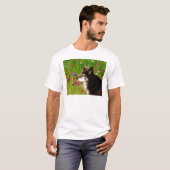 Valentijn Border Collie met mooie bloemetjes T-shirt (Voorkant volledig)