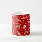 Valentijn Border Terrier Pattern Coffee Mok (Center)