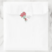 Valentijn Bouquet van Red Roses Hart Sticker (Tas)