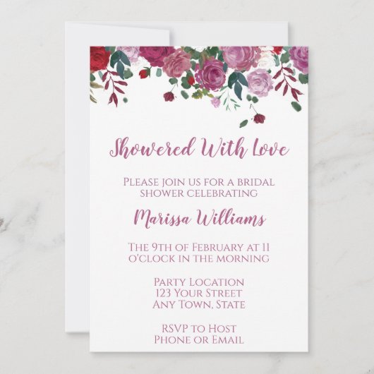 Valentijn Bridal Shower Kaart (Voorkant)