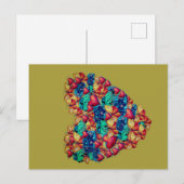 Valentijn Briefkaart, hart vlinders Hippie Van Feestdagenkaart (Voorkant / Achterkant)