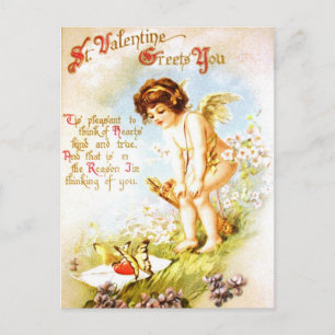 Valentijn  Briefkaart Love Letter Cupid Angel