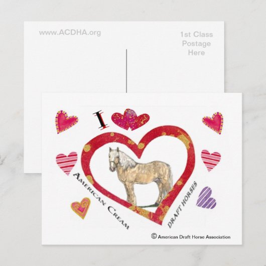 Valentijn Briefkaart van American Cream Draft Hors (Voorkant / Achterkant)