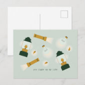 Valentijn Briefkaart van bloemen en regenbogen (Voorkant / Achterkant)