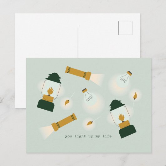 Valentijn Briefkaart van bloemen en regenbogen (Voorkant / Achterkant)