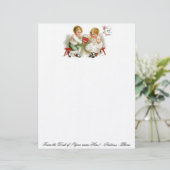 VALENTIJN BRIEFPAPIER OP LINEN PAPIERVOORRADEN - G BRIEFHOOFD ONTWERP (Staand voorkant)