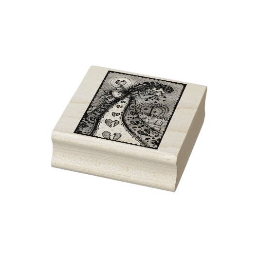 VALENTIJN BROKEN, VROUWENSTAMP RUBBERSTEMPEL (Stempel)