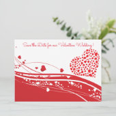 Valentijn Bruiloft Bewaar de Datum Save The Date (Staand voorkant)