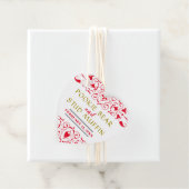 Valentijn bruiloft gast bedankjes labels (In situ)