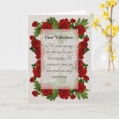 Valentijn bruiloft Jubileum Rozen Romance Kaart (Gele Bloem)