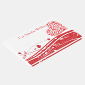 Valentijn bruiloft rood witte harten gastenboek (Hoek)