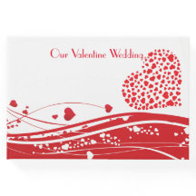 Valentijn bruiloft rood witte harten