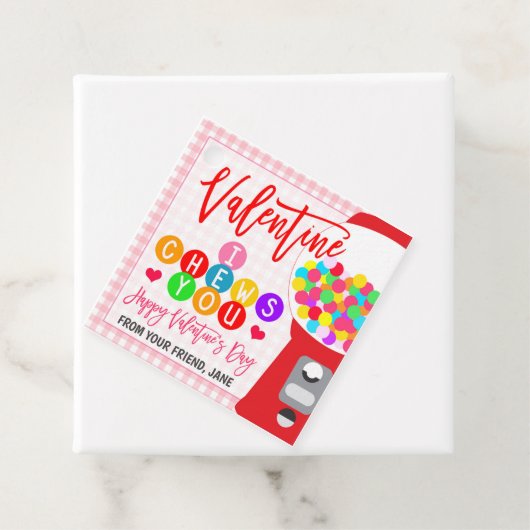 Valentijn Bubble Gum Gift Label (In situ)