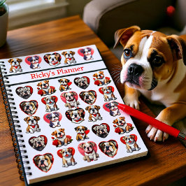 Valentijn Bulldog gepersonaliseerd Planner