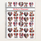 Valentijn Bulldog gepersonaliseerd Planner (Voorkant)