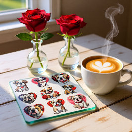 Valentijn Bulldog Glazen Onderzetter